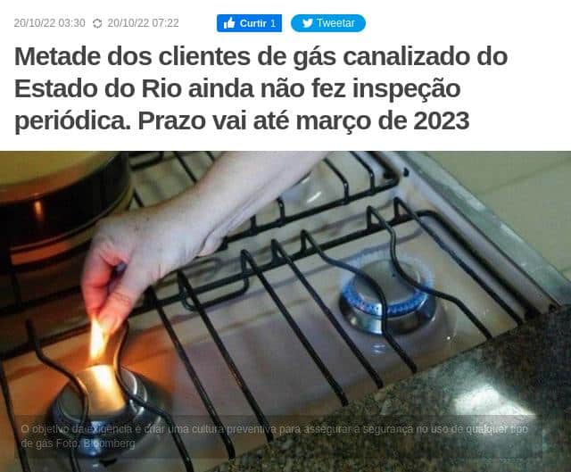 Mais da metade dos usuário de gás ainda não fizeram